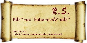 Móroc Seherezádé névjegykártya